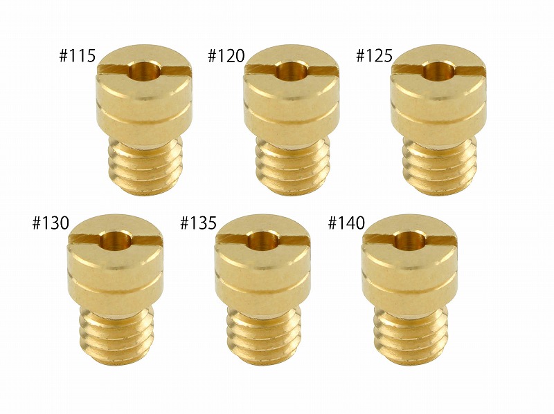 パイロットジェットセット<br/>MIKUNI TM-MJN24/VM24F用(13.5x5-A) - （吸排気パーツ｜オーバーサイズパイロットジェット ）：POSH（ポッシュ）‐バイクのカスタムパーツメーカー